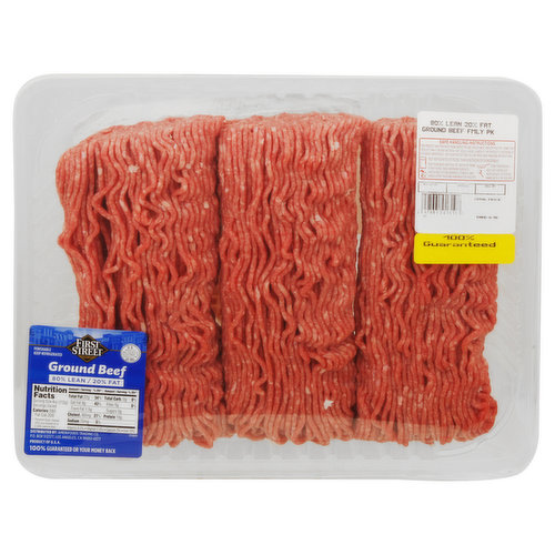 First Street Ground Beef 80/20 Family Pack
